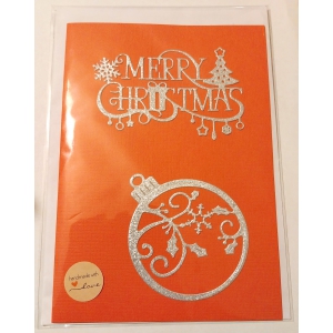 Merry Christmas Glitter Card